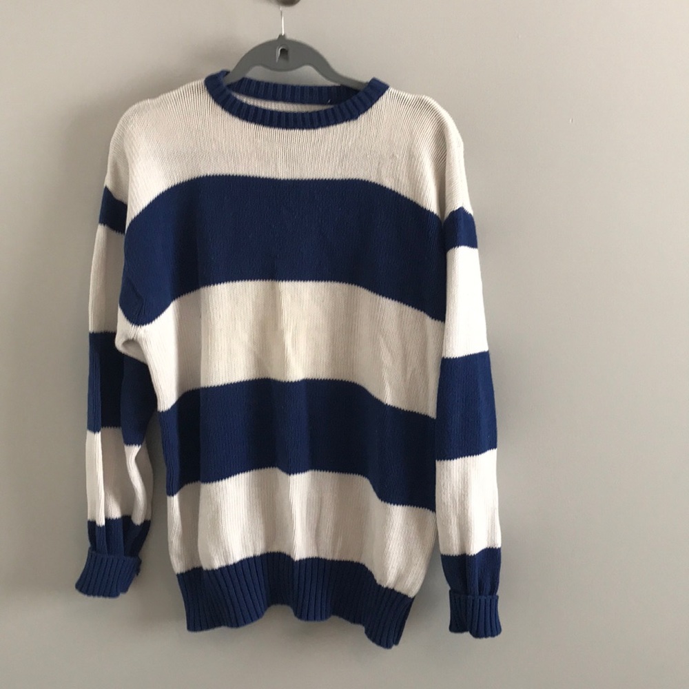 Blue striped sweater